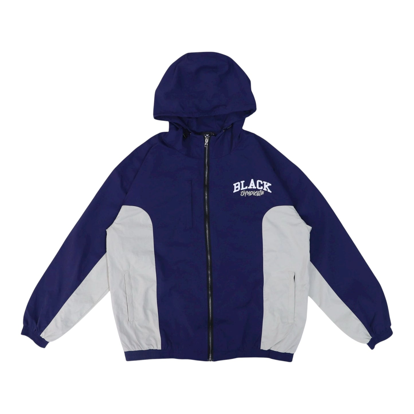 “Black Syndicate” Blue/Grey 3D Embroidered Track Jacket